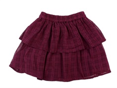 Creamie skirt chiffon checks fig